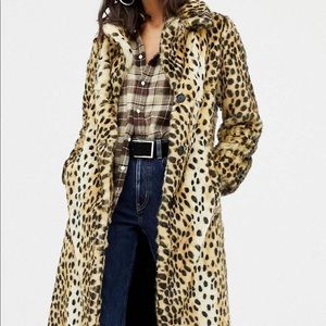 Faux fur coat